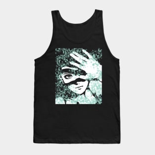 Punk Fashion Style Mint Green Glowing Girl Tank Top